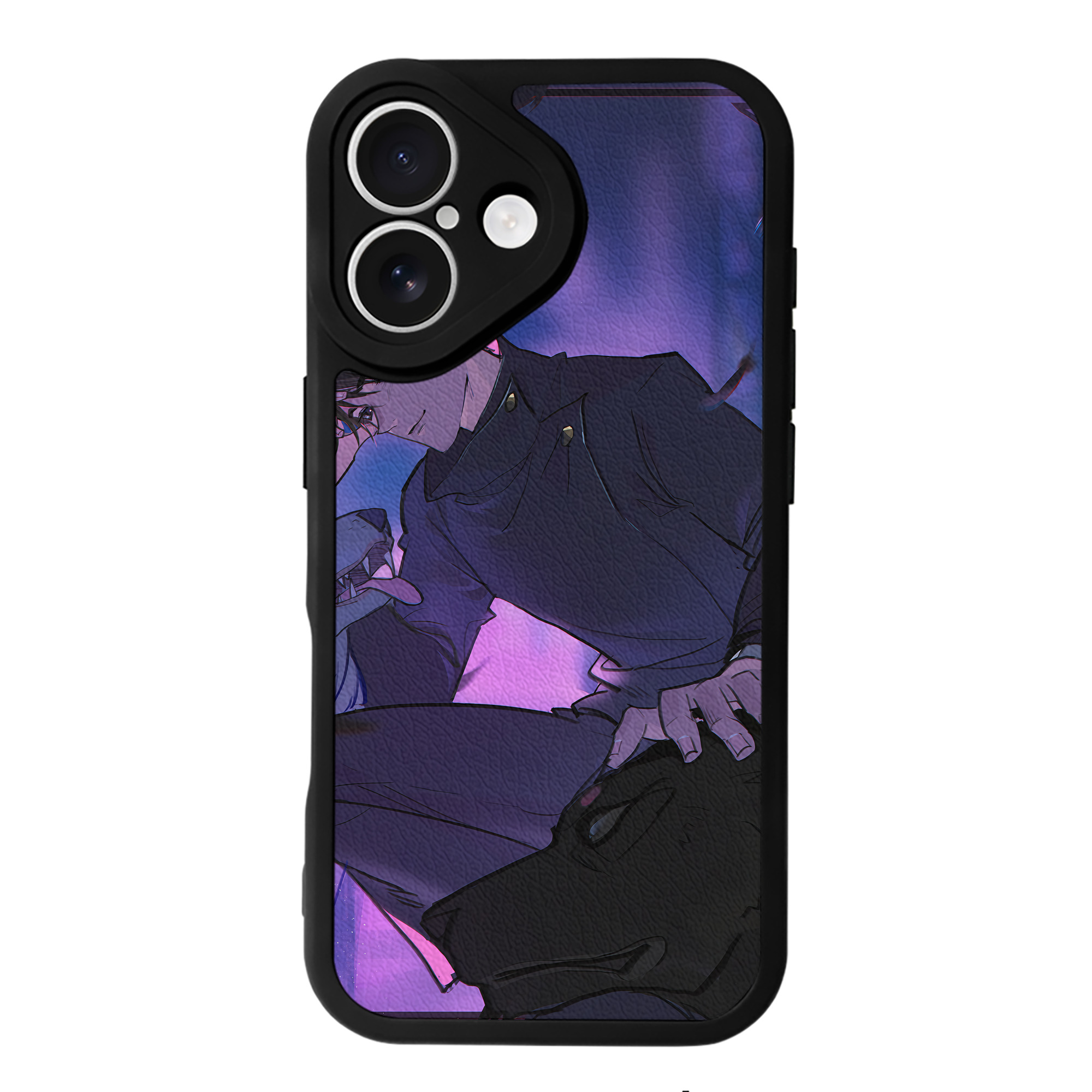 （画像用） 呪術廻戦 Jujutsu Kaisen 【iPhone 16シリーズ対応】シリコンスマホケース（レザー調） 材質：シリコン